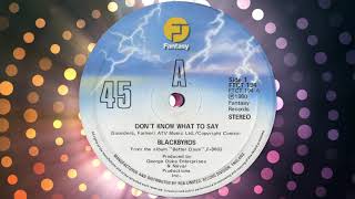 "Don't Know What to Say" by The Blackbyrds from For Discos Only