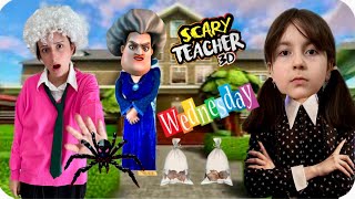 SCARY TEACHER DELİ ÖĞRETMEN WEDNESDAY ÇILDIRDI ZEYNEP VE HİRANUR