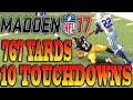 Madden 17 Career Mode Ep 9  - 767 RUSHING YARDS & 10 TOUCHDOWNS IN ONE GAME LIVE ON ALL MADDEN!