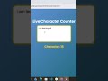 Live Character Counter App #HTML #CSS #JavaScript #WebDeveopment #htmlformatting #learnhtml