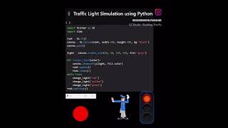 Traffic Light Simulation using Python #python #dailydoseofpython #traffic #trafficlights #coding