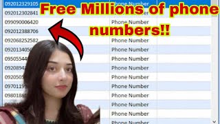 How to scrape high quality phone numbers for Free