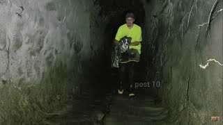 Walking Through Scary Hoosac Tunnel Culvert In Florida MA, Watching Trains