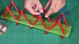 Diy easy straw bridge