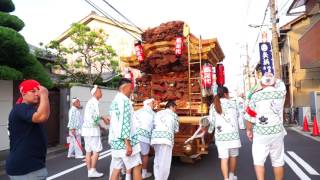 平成29年大阪市生野区巽神社夏祭り地車宮入前集結2