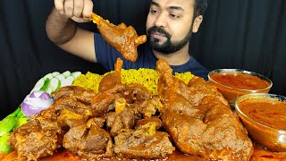 SPICY MUTTON CURRY, KHICHURI, CHICKEN LEG PIECE CURRY, GRAVY, MUKBANG ASMR EATING SHOW| BIG BITES |