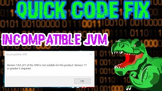 Code Fix Ep 1 - Eclipse IDE Incompatible JVM Version 1.8.0 #JVMError #JVM
