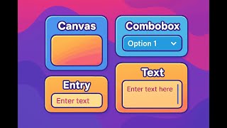 Canvas, Combobox, Entry and Text widget in python tkinter
