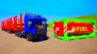 Lego Cars vs Fuel Tank Crashes - Brick Rigs