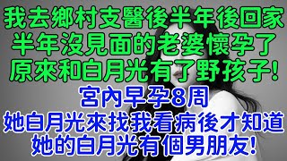 我怒提離婚後，妻子卻後悔了！我去鄉村支醫後半年後回家，半年沒見面的老婆懷孕了。原來是和白月光有了野孩子！可她白月光來找我看病後才知道，她好像不知道她的白月光有個男朋友！