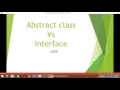 Abstract class vs Interface in java