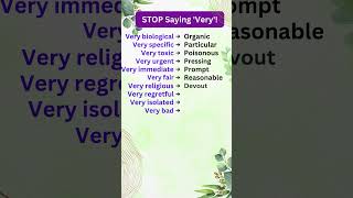 STOP Saying 'Very'! Use Advanced English Vocabulary | English Vocabulary Words With Meaning #23