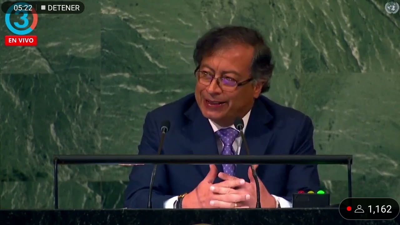 Presidente Gustavo Petro Ante La ONU - YouTube