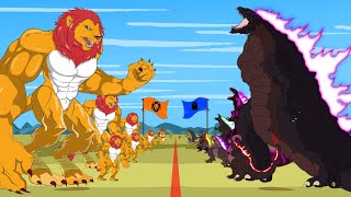 Rescue TEAM Godzilla & KONG From EVOLUTION OF LION: Who Will Win | Godzilla Cartoon Compilation