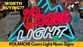 ROLANCHE Coors Light Neon Signs for Wall Decor, Dimmable Bar Neon Light Sign for Man Cave, Worth It?