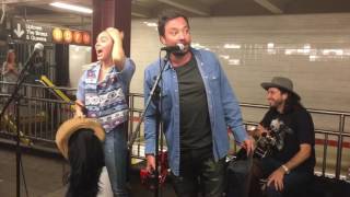 Miley Cyrus and Jimmy Fallon Surprise NYC Subway Performance 06/13/17