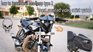 How to install devil headlamp type 2 in splendor + \u0026 all bikes with easy \u0026 simple way