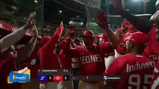 En su debut, Gary Sánchez se fue para la calle 💥 ¡HOMERUN que empata las acciones para el Escogido!