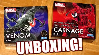 MARVEL Comics SUPER PREMIUM FIGURE VENOM \u0026 CARNAGE (SPM/SEGA) UNBOXING