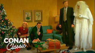 The Ghost Of Christmas Past Takes Conan Back To The '70s | Late Night with Conan O’Brien