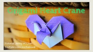 Valentine's Day Crafts - Origami Heart & Crane | How to Fold Crane & Heart - Paper Crafts