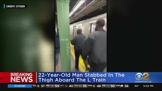 NYPD: Man stabbed on L train
