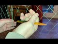 net mending how to easily repair ferreting long nets and nylon sea fishing nets tutorial