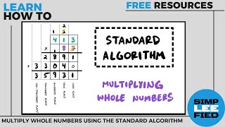Multiplication Standard Algorithm - Scaffolded [8 Detailed Practice Problems]