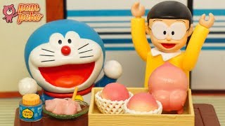桃の美味しい季節です♪ドラえもんへ届いたサマーギフト / Summer gift arrived to Doraemon