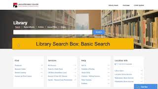 Library Search Box Basic