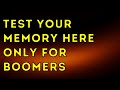 Take Our Memory Test Question and Answer