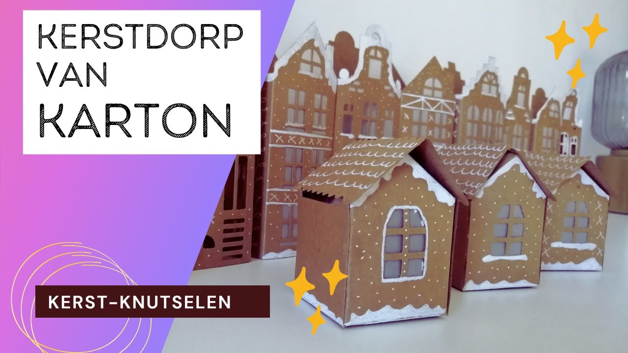 Kerstdorp Van Karton Maken - Peperkoeken Huisjes Van Karton Knutselen ...