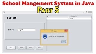 School Management System Step by Step in Java Part 5