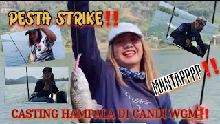 PESTA STRIKE CASTING HAMPALA DI CANDI WGM‼️MANTAP‼️#fishingequipment  #casting #strike #mancingmania