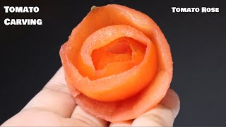 Tomato Rose / How to make Tomato Rose / Fruit Carving #Shorts YouTube Shorts video e62