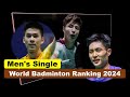 Men's Single World Badminton Ranking 2024 ।। Top 25 ।। Weng Hong Yang to Shi Yu Qi