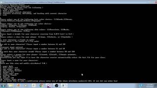 Lua Text-based Character Creator