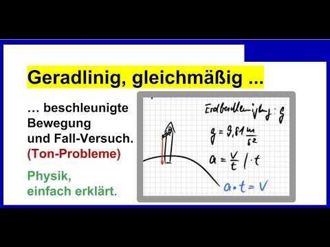 Geradlinig Gleichmäßig Beschleunigte Bewegung + Fall-Versuch, Physik ...