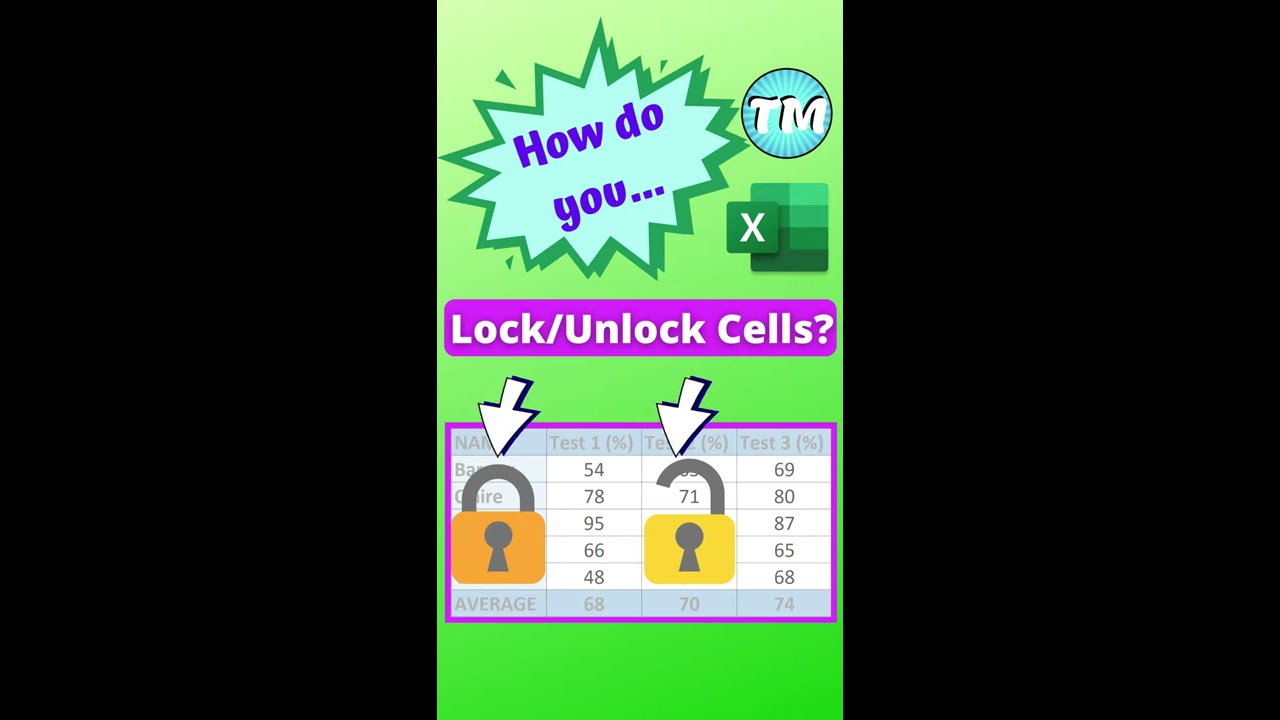 LOCK/UNLOCK Cells in Excel to Avoid Errors Excel Tips and Tricks #Shorts