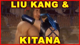 Mortal Kombat 11: Liu Kang & Kitana Romance Scenes (KISS, CUTSCENES, & INTERACTIONS)