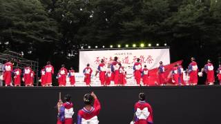 スーパーよさこい2015真美流星乱舞群さん1日目原宿口ステージ演舞