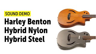 Harley Benton Hybrid Nylon NT & Hybrid Steel BK - Sound Demo (no talking)