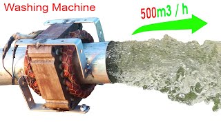 I make high speed water pump from a washing machine motor