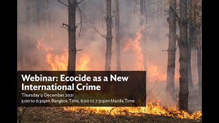 Webinar: Ecocide as a new international crime