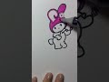 drawing and coloring hello kitty and cute rabbit drawing coloring art cute hellokitty