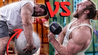 Who Builds Bigger Forearms STRONGMAN VS BODYBUILDING