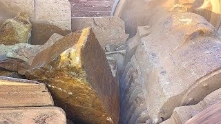 PLAYING with GIANT Rocks🪨 ASMR Rock Quarry CRUSHING Operations Primary Jaw Crusher in action👺#asmr