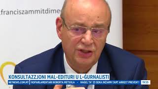 Francis Zammit Dimech f'laqgħa ta' konsultazzjoni mal-ġurnalisti