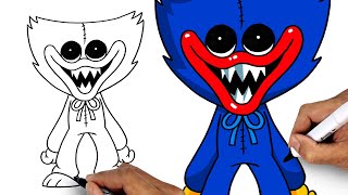 How To Draw Huggy Wuggy | Poppy Playtime