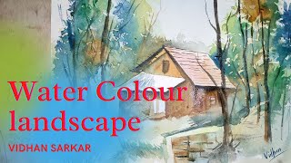 Water colour painting landscape-Vidhan Sarkar #watercolourpainting  #beautifulpainting  #watercolour